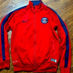 Red Size 18 boys Nike PSG football/soccer jacket